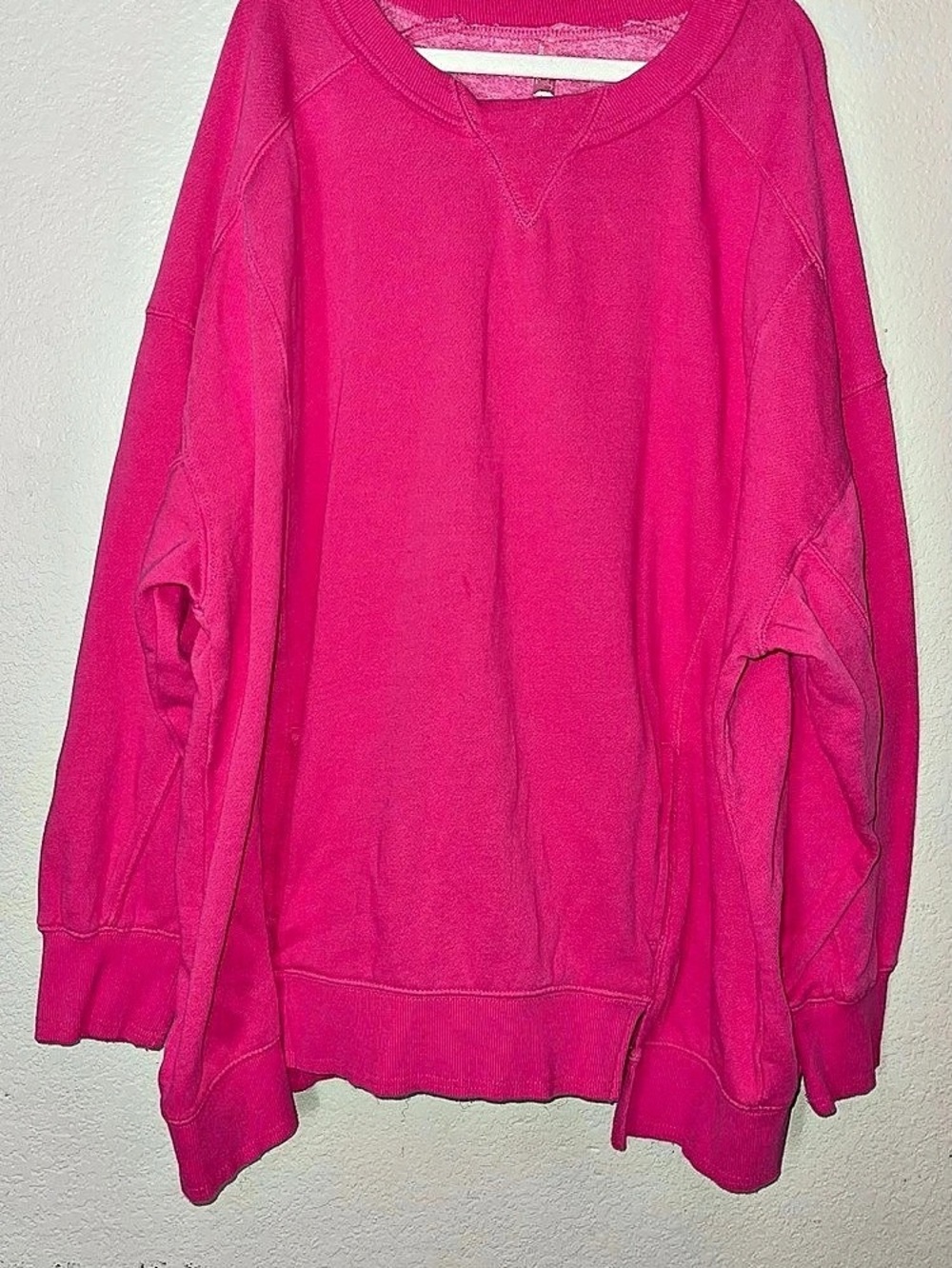 Free People Long Sleeve Sweatshirt in Pink